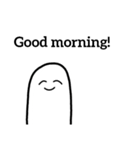 （英語入り）白いおばけちゃん（個別スタンプ：1）