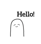 （英語入り）白いおばけちゃん（個別スタンプ：2）