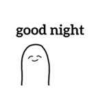（英語入り）白いおばけちゃん（個別スタンプ：4）