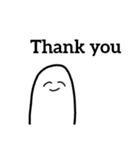 （英語入り）白いおばけちゃん（個別スタンプ：5）