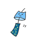 にこにことした猫 5 夏（個別スタンプ：4）