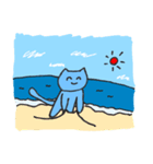 にこにことした猫 5 夏（個別スタンプ：8）