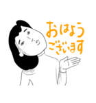 色々な人たちのちょっとシュールな反応（個別スタンプ：3）