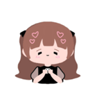 まるっこ おんなのこ（個別スタンプ：1）