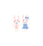 ニンジンカップル白ウサギ（個別スタンプ：2）