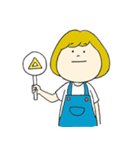 サロペットの女の子2（個別スタンプ：3）