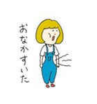 サロペットの女の子2（個別スタンプ：6）