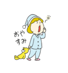 サロペットの女の子2（個別スタンプ：9）