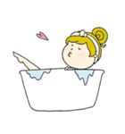 サロペットの女の子2（個別スタンプ：10）