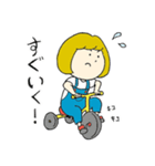 サロペットの女の子2（個別スタンプ：12）
