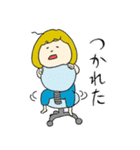 サロペットの女の子2（個別スタンプ：16）