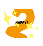 カラフルスタンプ【⠀数字】（個別スタンプ：2）