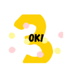 カラフルスタンプ【⠀数字】（個別スタンプ：3）
