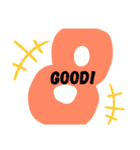 カラフルスタンプ【⠀数字】（個別スタンプ：7）
