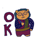 インド風メガネぐま（個別スタンプ：1）