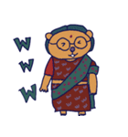 インド風メガネぐま（個別スタンプ：9）