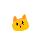 オレンジ色の猫の奇妙な表現（個別スタンプ：3）