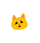 オレンジ色の猫の奇妙な表現（個別スタンプ：7）