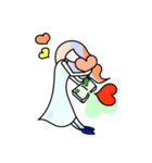 ハートloveの女の子3（個別スタンプ：2）