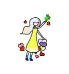 ハートloveの女の子3（個別スタンプ：5）