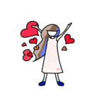 ハートloveの女の子3（個別スタンプ：6）