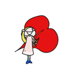 ハートloveの女の子3（個別スタンプ：8）