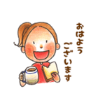 ポニーテールちゃんの敬語スタンプ❤️（個別スタンプ：1）