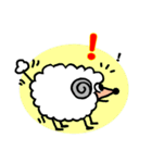 楽しく挨拶する羊のスタンプ（個別スタンプ：12）