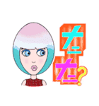 レトロでファンキーな女の子（個別スタンプ：5）