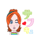 レトロでファンキーな女の子（個別スタンプ：13）