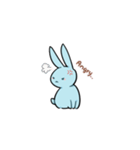 青いウサギ 01（個別スタンプ：2）