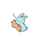 青いウサギ 01（個別スタンプ：4）