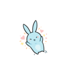 青いウサギ 01（個別スタンプ：7）
