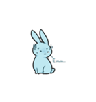 青いウサギ 01（個別スタンプ：8）