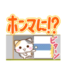 京都の三毛猫さん 大きな文字セット（個別スタンプ：19）