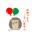 ハリネズミ＆可愛い女の子（個別スタンプ：6）