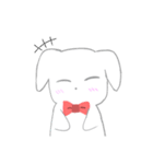 しろい垂れ耳犬のスタンプ（個別スタンプ：7）