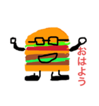 メガハンバーガー先生（個別スタンプ：1）