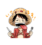 ONE PIECE ルフィだらけのスタンプ(+ASL)（個別スタンプ：1）