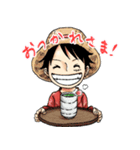 ONE PIECE ルフィだらけのスタンプ(+ASL)（個別スタンプ：5）