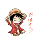 ONE PIECE ルフィだらけのスタンプ(+ASL)（個別スタンプ：6）