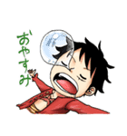 ONE PIECE ルフィだらけのスタンプ(+ASL)（個別スタンプ：7）
