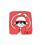 ONE PIECE むぎわらもどきスタンプ（個別スタンプ：1）
