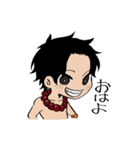 ONE PIECE 可愛いASLスタンプ（個別スタンプ：1）