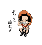 ONE PIECE 可愛いASLスタンプ（個別スタンプ：5）