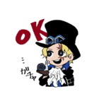 ONE PIECE 可愛いASLスタンプ（個別スタンプ：7）
