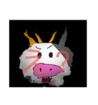 Crazy Beef cow（個別スタンプ：34）