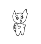 平和な動物と猫（幼稚園児向け）（個別スタンプ：10）
