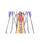 うさぎイラスト白衣（個別スタンプ：6）