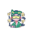 目隠しおんなのこの日常（個別スタンプ：6）